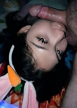After some hot oral fun, ladyboy Mayvi gets her tight hole fucked with a dildo your hard cock. Great POV hardcore scene with a nice creampie