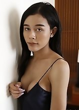 20 year old busty ladyboy sucks cock and masturbates for a complete cumbath
